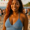 Gehaakt topje 'Boho top blauw | paars'
