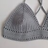 Gehaakt topje 'Boho top grijs'