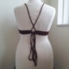 Gehaakt topje 'Boho top koffie'