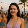 Gehaakt topje 'Boho top lila'