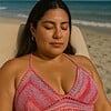 Gehaakt topje 'Boho top ombre paars en roze'