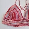 Gehaakt topje 'Boho top ombre paars en roze'