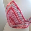Gehaakt topje 'Boho top ombre paars en roze'