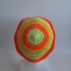 Gehaakte bucket hat 'Groen, oranje en geel'