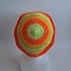 Gehaakte bucket hat 'Groen, oranje en geel'