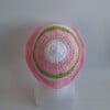 Gehaakte bucket hat 'Wit, roze en groen'