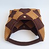 Gehaakte checker handtas 'Bruin en caramel'