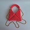 Gehaakte crossbody tas 'Koraaloranje'