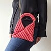 Gehaakte crossbody tas 'Koraaloranje'