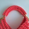 Gehaakte crossbody tas 'Koraaloranje'