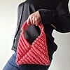 Gehaakte crossbody tas 'Koraaloranje'