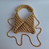 Gehaakte crossbody tas 'Metallic goud'