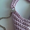 Gehaakte crossbody tas 'Metallic lila'
