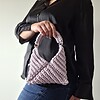Gehaakte crossbody tas 'Metallic lila'
