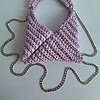 Gehaakte crossbody tas 'Metallic lila'