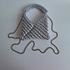 Gehaakte crossbody tas 'Metallic zilver'