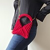 Gehaakte crossbody tas 'Rood'
