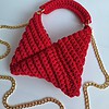 Gehaakte crossbody tas 'Rood'