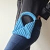 Gehaakte crossbody tas 'Tiffany blauw'