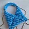Gehaakte crossbody tas 'Tiffany blauw'