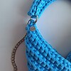 Gehaakte crossbody tas 'Tiffany blauw'