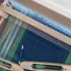 Handgeweven theedoek met tartanmotief, streep