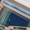 Handgeweven theedoeken met tartanmotief, blauw