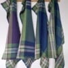 Handgeweven theedoeken met tartanmotief, blauw