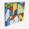 Home and Town 2 - acrylverf op een houten paneel met een epoxylaag