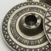 Kaarsenhouder / kaarsenstandaard kleurrijk bruin wit