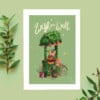 Kaart Wish you well geluks wens kaart wensput