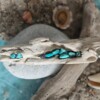 Ketting 001 turquoise steentjes
