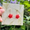 Micro Gehaakte Rozenoorbellen – Rood & Oranje