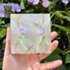 Micro Gehaakte Tulp Oorbellen – Met Blaadje