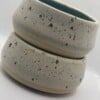 Ontbijtbowls / ramenbowls turquoise wit spikkel