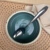 Ontbijtbowls / ramenbowls turquoise wit spikkel