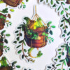 Plantendraak sticker holografisch 4.7x9 cm (1.85x3.45 inch)