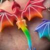 Regenboog draak oorbellen