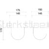STERKSTAEL Flora S Eco Pot Petrol Green - bloempothouder - kleur houder wit - kleur pot donkergroen - inclusief bloempot ø12cm - poedercoating - staal