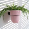 STERKSTAEL Flora S Eco Pot Pink Blossom - bloempothouder - kleur houder zwart - kleur pot zacht roze - inclusief bloempot ø12cm - poedercoating - staal