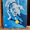 Schilderij "Blue Monday" - origineel kunstwerk in olieverf