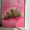 Schilderij "Je veux une croissant" - origineel kunstwerk van olieverf