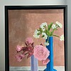 Schilderij "Random houseware + flowers" - origineel kunstwerk van olieverf