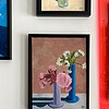Schilderij "Random houseware + flowers" - origineel kunstwerk van olieverf