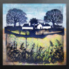 Silhouet van een plattelandslandschap