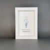 Simplicity & Happiness – Kunstwerk met Blauw/Wit scherf