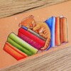 Slapende kitten, boekenlegger, 74x210 mm