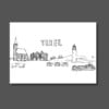Tekening skyline Texel