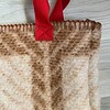 Tote bag gemaakt van een dikke bruine vintage deken