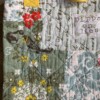 Tote bag van een doorgestikte sprei met bloemen, vlinders en vogels